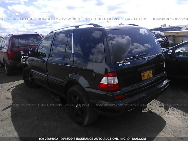 4JGAB75E62A292113 - 2002 MERCEDES-BENZ ML 500 BLACK photo 3