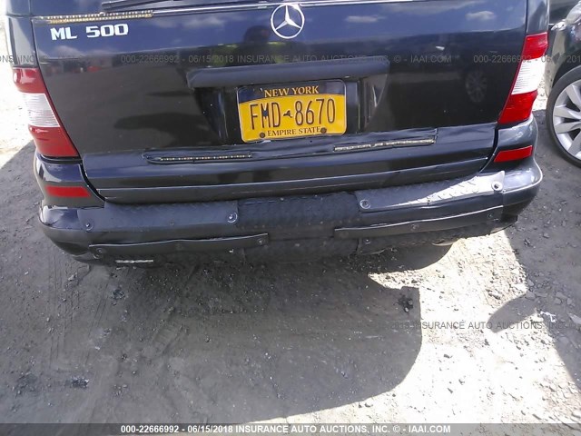 4JGAB75E62A292113 - 2002 MERCEDES-BENZ ML 500 BLACK photo 6