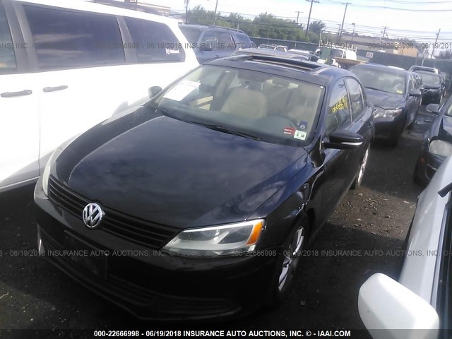 3VWDZ7AJ1BM352167 - 2011 VOLKSWAGEN JETTA SE BLACK photo 2