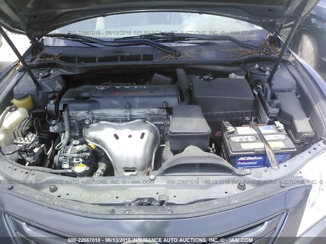 4T1BE46K87U554573 - 2007 TOYOTA CAMRY NEW GENERAT CE/LE/XLE/SE GRAY photo 10