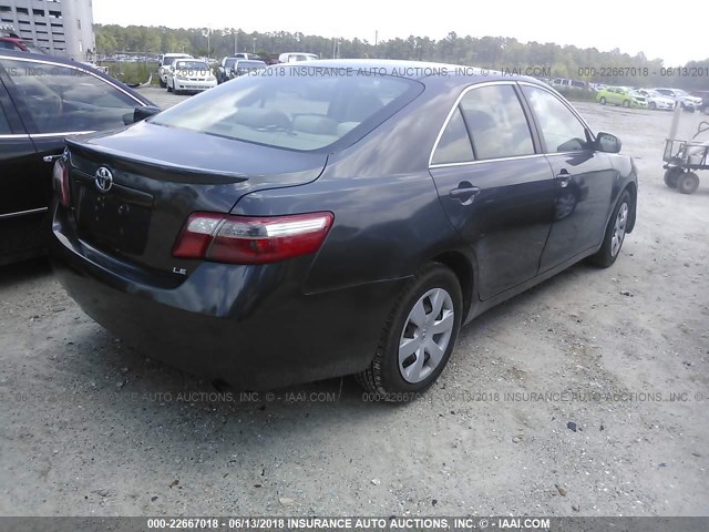 4T1BE46K87U554573 - 2007 TOYOTA CAMRY NEW GENERAT CE/LE/XLE/SE GRAY photo 4
