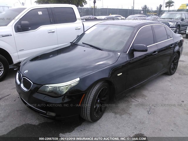 WBANW53508CT49224 - 2008 BMW 550 I BLACK photo 2