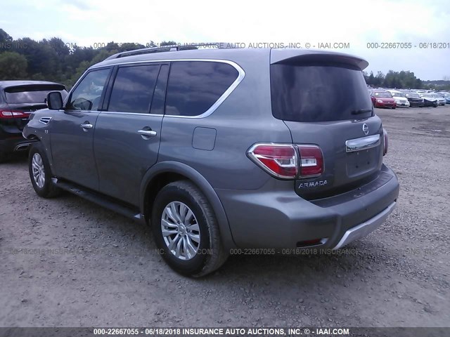 JN8AY2NCXH9506992 - 2017 NISSAN ARMADA SV/SL/PLATINUM GRAY photo 3