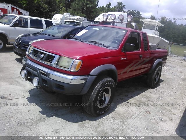 1N6DD26Y5WC308302 - 1998 NISSAN FRONTIER KING CAB XE/KING CAB SE RED photo 2