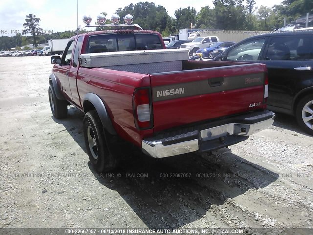 1N6DD26Y5WC308302 - 1998 NISSAN FRONTIER KING CAB XE/KING CAB SE RED photo 3