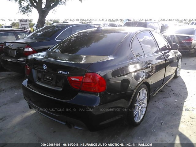 WBAPM5C58BE577238 - 2011 BMW 335 I BLACK photo 4