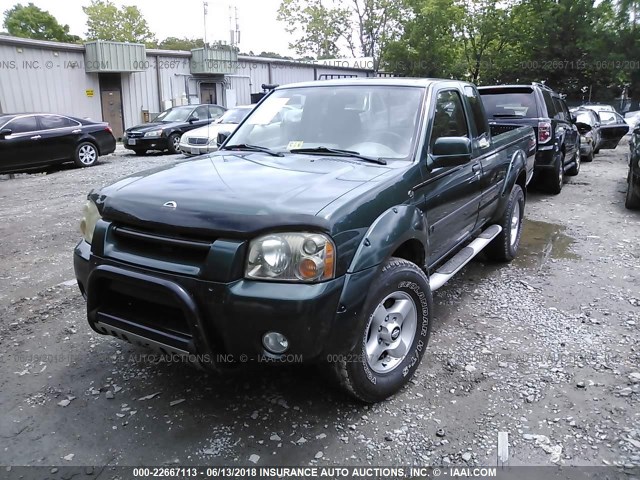 1N6ED26Y02C306293 - 2002 NISSAN FRONTIER KING CAB XE/KING CAB SE GREEN photo 2