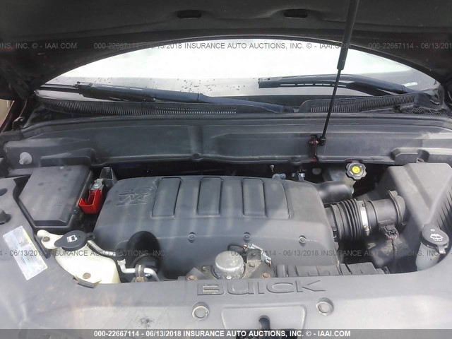 5GAEV23D79J169765 - 2009 BUICK ENCLAVE CXL Rouge photo 10