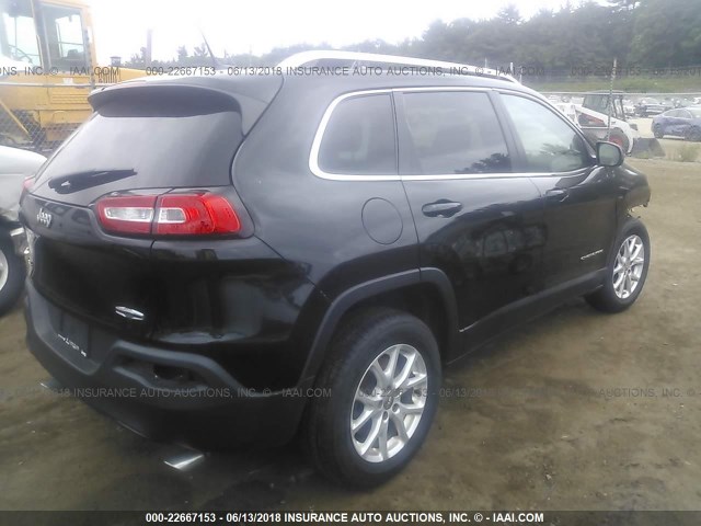 1C4PJMCS1EW128297 - 2014 JEEP CHEROKEE LATITUDE BLACK photo 4