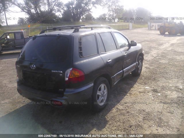 KM8SC73DX2U159901 - 2002 HYUNDAI SANTA FE GLS/LX BLACK photo 4