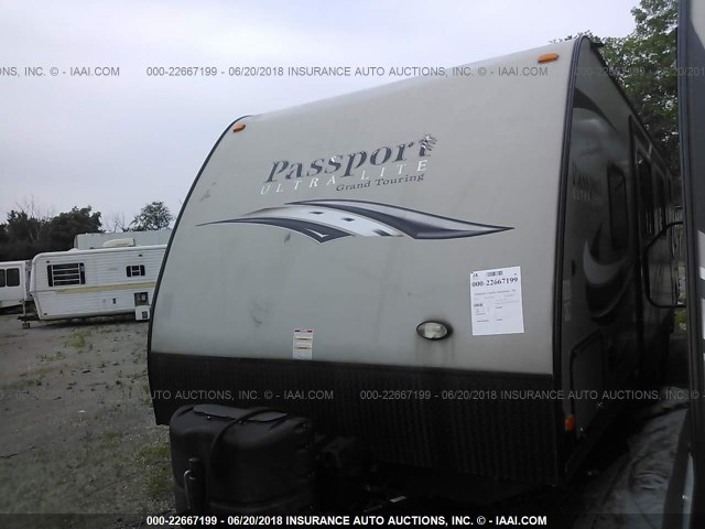 4YDT28128FT414461 - 2015 KEYSTONE PASSPORT BEIGE photo 2