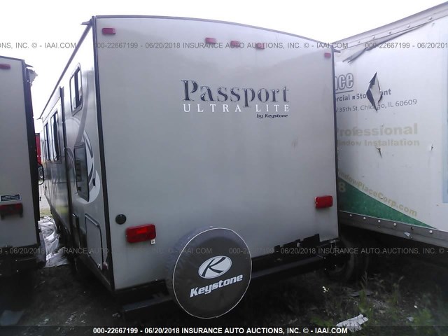 4YDT28128FT414461 - 2015 KEYSTONE PASSPORT BEIGE photo 3