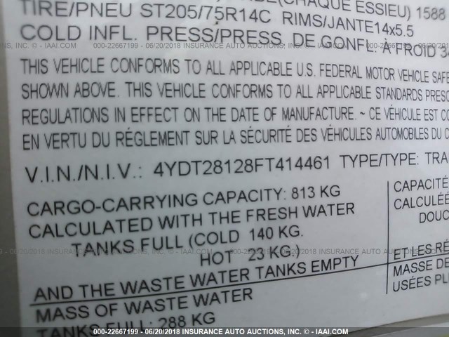 4YDT28128FT414461 - 2015 KEYSTONE PASSPORT BEIGE photo 9