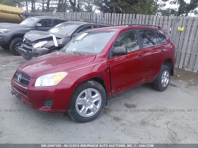 2T3ZF4DV0CW153898 - 2012 TOYOTA RAV4 RED photo 2