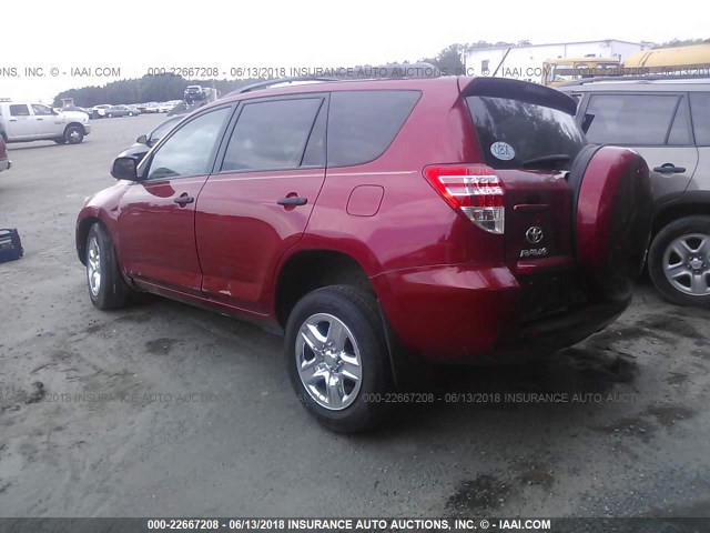 2T3ZF4DV0CW153898 - 2012 TOYOTA RAV4 RED photo 3