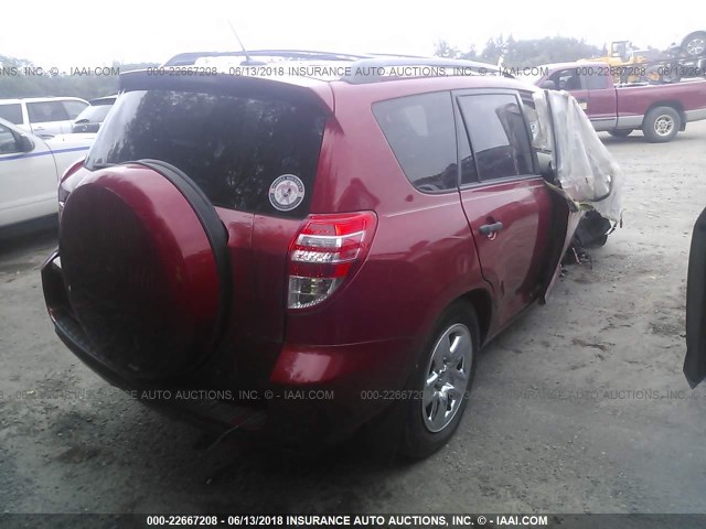 2T3ZF4DV0CW153898 - 2012 TOYOTA RAV4 RED photo 4