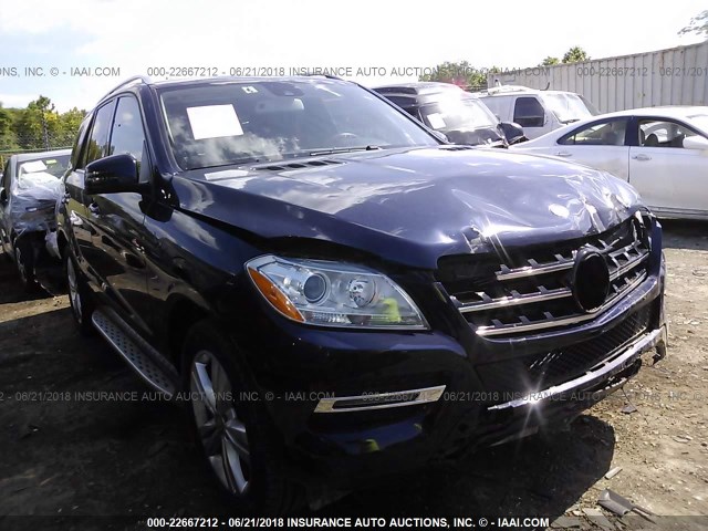 4JGDA5HB2EA420793 - 2014 MERCEDES-BENZ ML 350 4MATIC BLUE photo 1