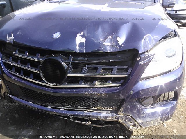 4JGDA5HB2EA420793 - 2014 MERCEDES-BENZ ML 350 4MATIC BLUE photo 6