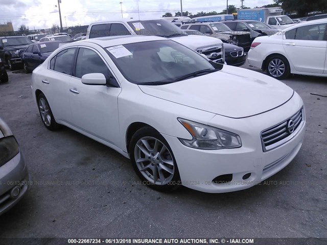 1N4AA5AP7CC836049 - 2012 NISSAN MAXIMA S/SV WHITE photo 1