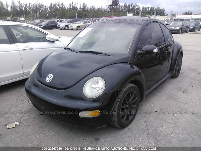 3VWBR31C34M413264 - 2004 VOLKSWAGEN NEW BEETLE GL TDI BLACK photo 2