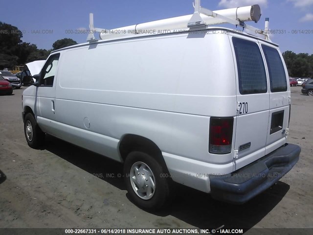 1FTNE24L78DA06857 - 2008 FORD ECONOLINE E250 VAN WHITE photo 3