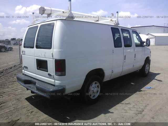 1FTNE24L78DA06857 - 2008 FORD ECONOLINE E250 VAN WHITE photo 4