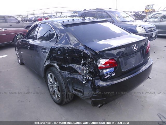 JTHBK262485078351 - 2008 LEXUS IS 250 BLACK photo 3