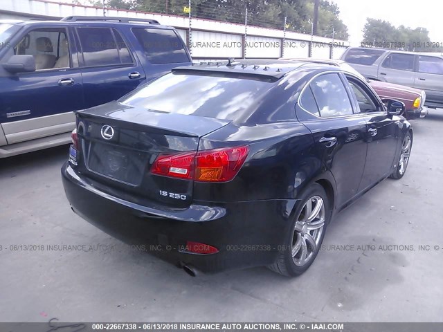 JTHBK262485078351 - 2008 LEXUS IS 250 BLACK photo 4