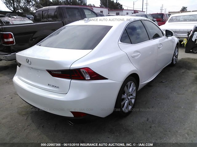 JTHBA1D25G5028329 - 2016 LEXUS IS 200T WHITE photo 4