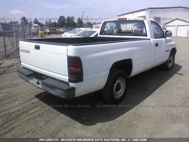 1B7HC16X5WS733775 - 1998 DODGE RAM 1500 WHITE photo 4