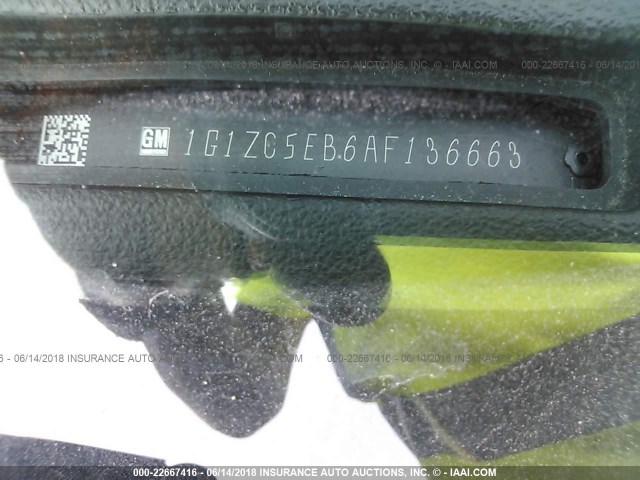 1G1ZC5EB6AF136663 - 2010 CHEVROLET MALIBU 1LT 黑色 照片 9