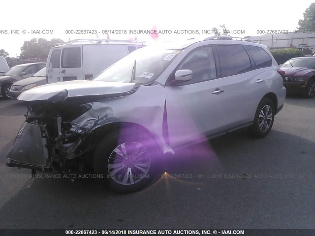 5N1DR2MN9HC672928 - 2017 NISSAN PATHFINDER S/SV/SL/PLATINUM 银色 照片 2