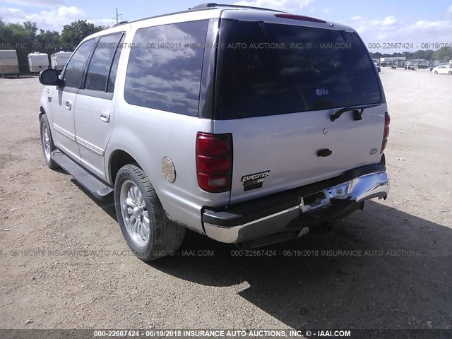 1FMRU15W51LB50972 - 2001 FORD EXPEDITION XLT 银色 照片 3