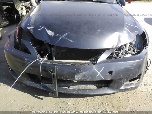 JTHBK262795094514 - 2009 LEXUS IS 250 GRAY photo 6