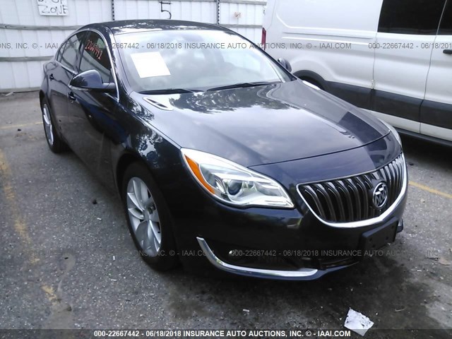 2G4GK5EX4E9166316 - 2014 BUICK REGAL Dark Blue photo 1