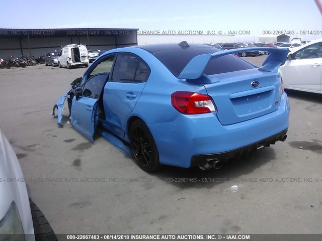 JF1VA2U62G9814045 - 2016 SUBARU WRX STI/LIMITED BLUE photo 3