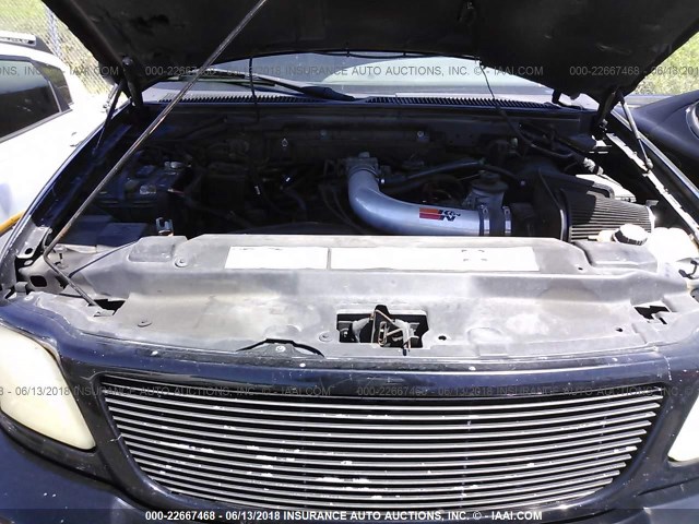 1FTRW08L01KF83082 - 2001 FORD F150 SUPERCREW BLACK photo 10