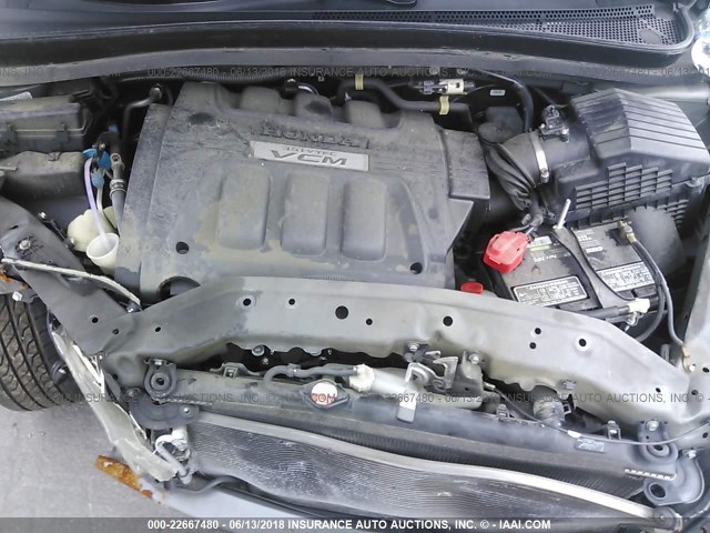 5FNRL386X9B406150 - 2009 HONDA ODYSSEY EXL ნაცრისფერი ფოტო 10