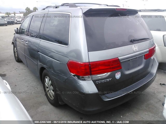 5FNRL386X9B406150 - 2009 HONDA ODYSSEY EXL ნაცრისფერი ფოტო 3