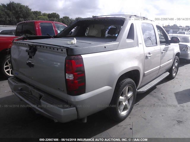 3GNEC120X7G264193 - 2007 CHEVROLET AVALANCHE C1500 TAN photo 4