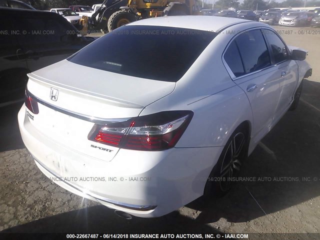 1HGCR2F5XHA160847 - 2017 HONDA ACCORD SPORT 白色 照片 4