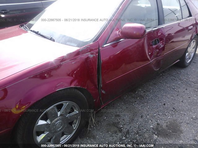 1G6KF57913U212687 - 2003 CADILLAC DEVILLE DTS RED photo 6