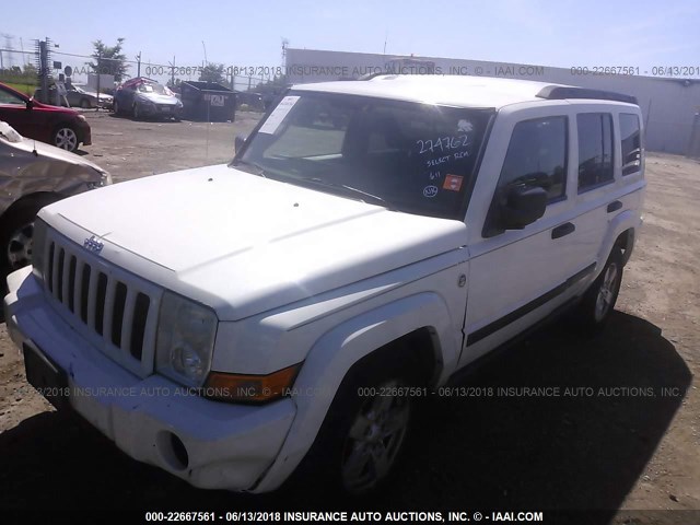 1J8HG48N66C274762 - 2006 JEEP COMMANDER WHITE photo 2