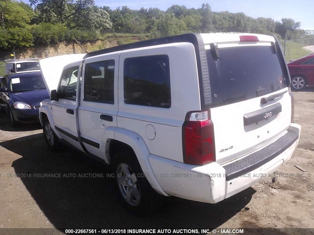 1J8HG48N66C274762 - 2006 JEEP COMMANDER WHITE photo 3