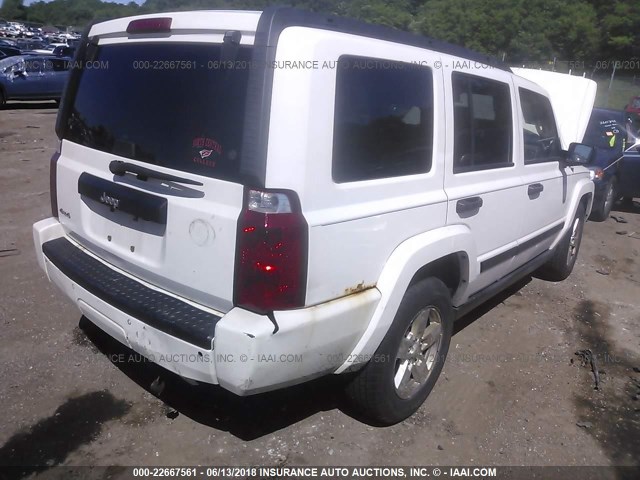 1J8HG48N66C274762 - 2006 JEEP COMMANDER WHITE photo 4