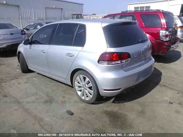 WVWDM7AJ7DW006175 - 2013 VOLKSWAGEN GOLF 银色 照片 3