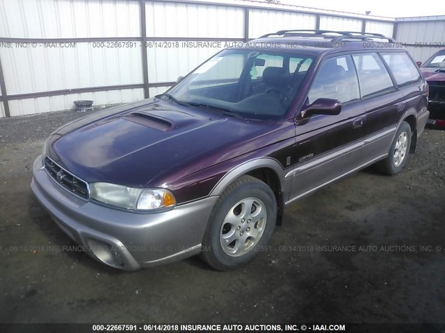 4S3BG6852X7630630 - 1999 SUBARU LEGACY OUTBACK/SSV/LIMITED/30TH MAROON photo 2
