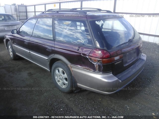 4S3BG6852X7630630 - 1999 SUBARU LEGACY OUTBACK/SSV/LIMITED/30TH MAROON photo 3