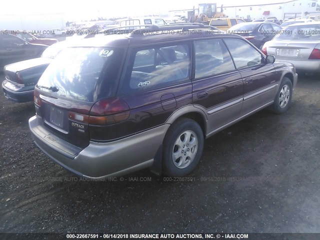 4S3BG6852X7630630 - 1999 SUBARU LEGACY OUTBACK/SSV/LIMITED/30TH MAROON photo 4