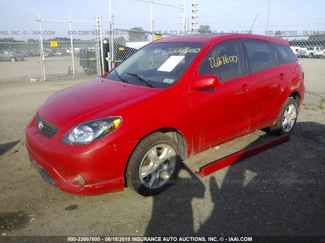 2T1LR32E75C352020 - 2005 TOYOTA COROLLA MATRIX XR RED photo 2